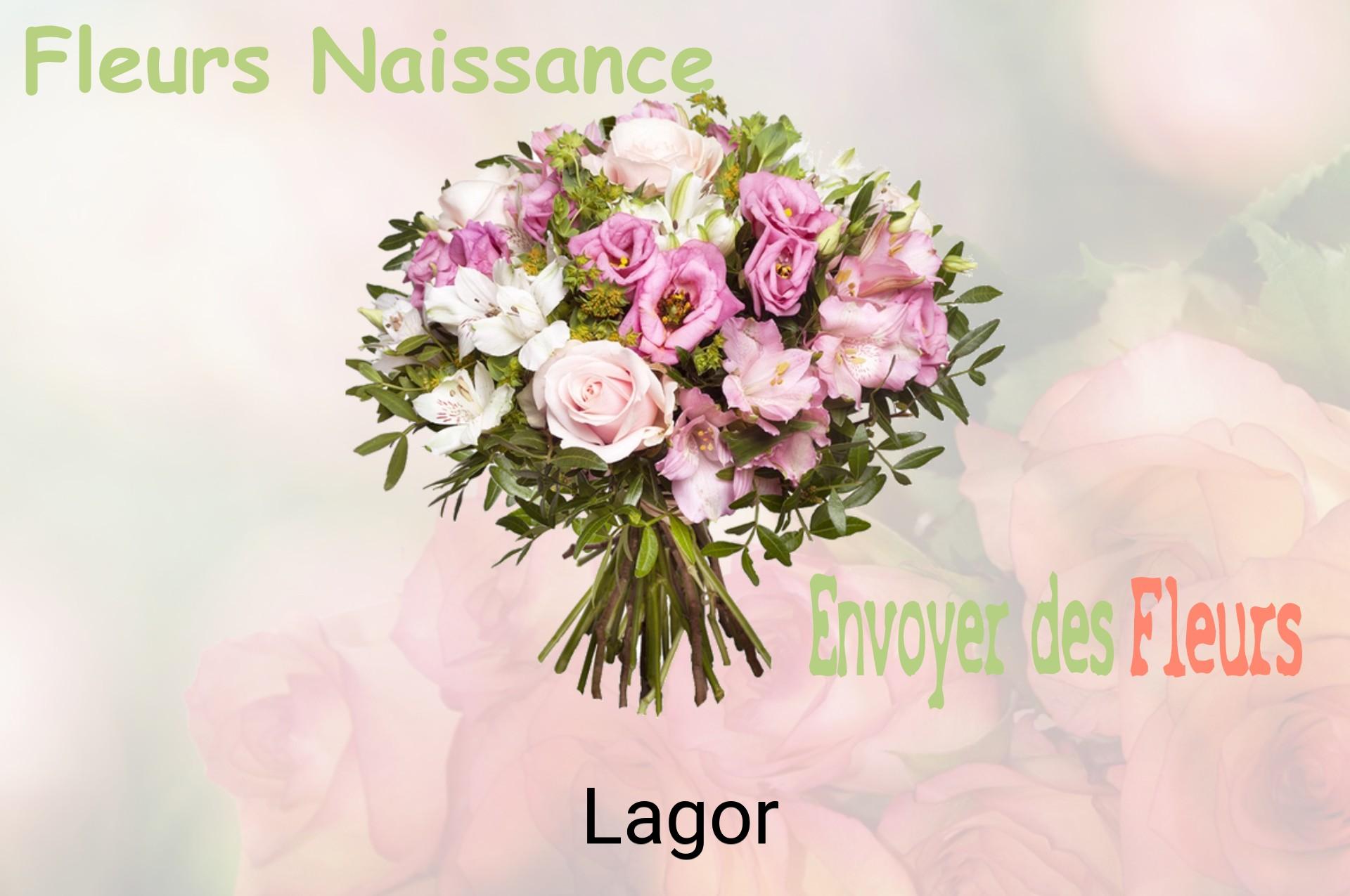 Bouquet de fleurs de naissance livré à Lagor