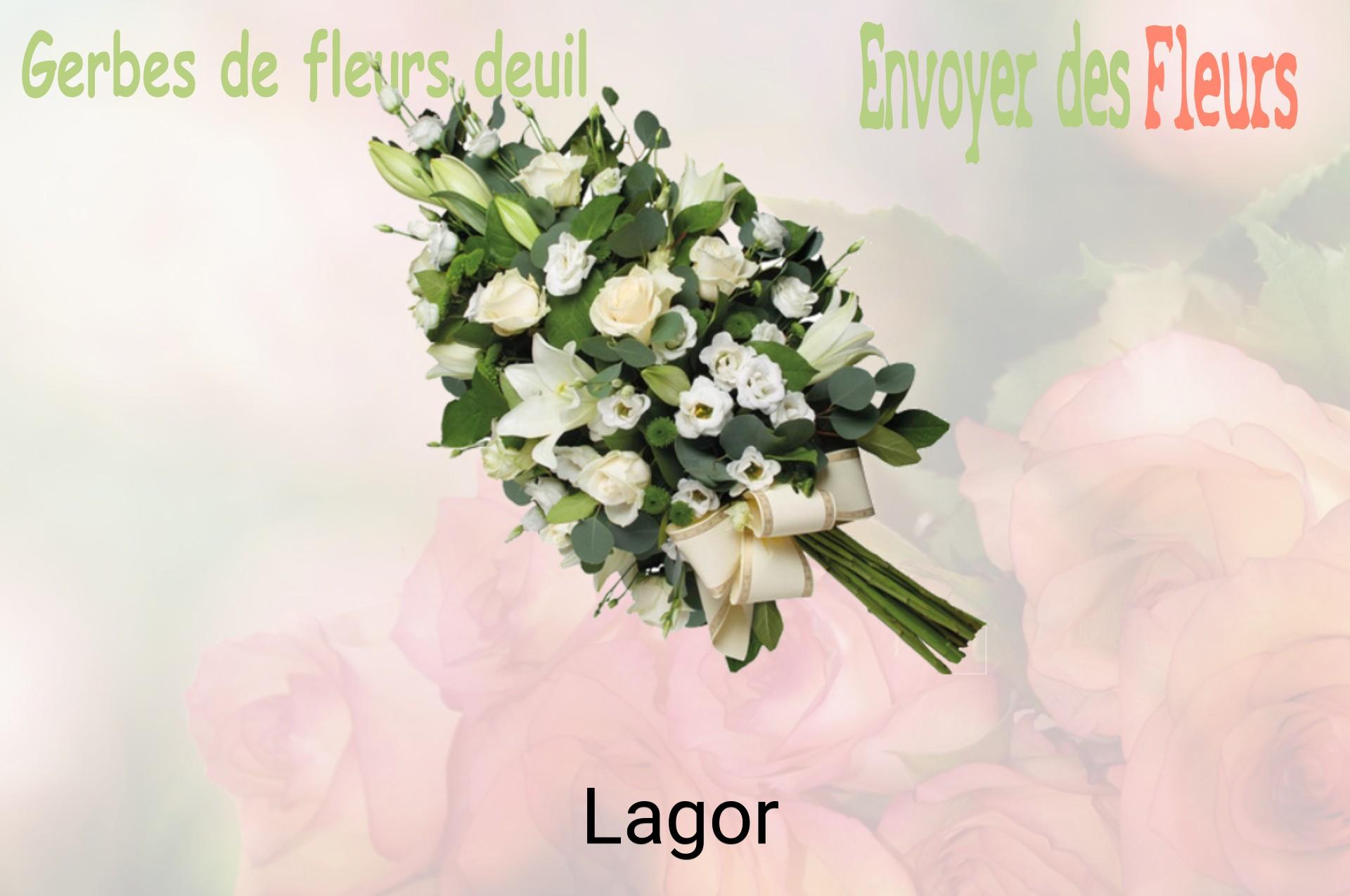 Gerbe de fleurs de deuil livrée à Lagor